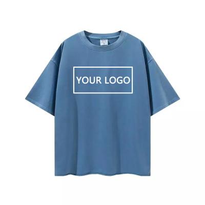 China High Quality Heavy Weight 220GSM Oversized T Shirt Anti-Wrinkle Logo Plain Tshirt Drop Shoulder Custom Made Plus Size Mens T-shirts for sale