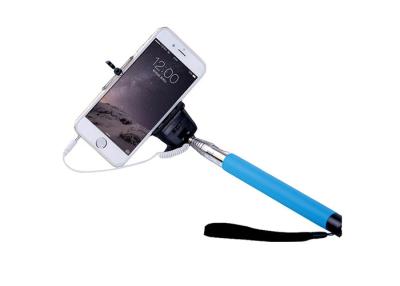 China Folding Colorful 3.5mm audio cable selfie stick with shutter for mobile phone for sale