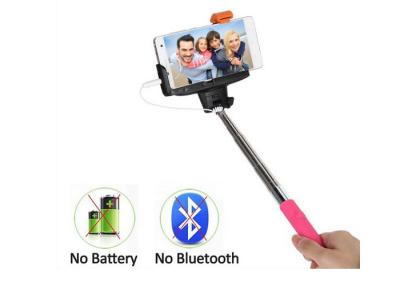 China Telescopic Handheld trip smartphone Wired Selfie Monopod With Cable for sale