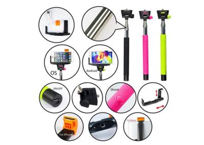 China Telescoping Mini Pocket Handheld Selfie Stick With Bluetooth Shutter Button for sale