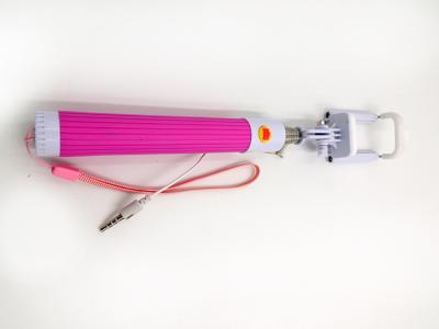 China De getelegrafeerde Handbediende Stok van Kabelselfie voor Androïde telefoon, de Audiokabel van Monopod telegrafeerde Stok Te koop