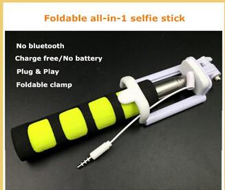 China 80CM Selfie Monopod Handheld, vara de Fodable Selfie do ABS com cabo à venda