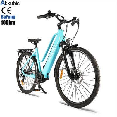 China Wholesale Akkubici aluminum alloy bafang 36v 250w mid drive adult city electric bike step by 28inch electric bicycle for sale