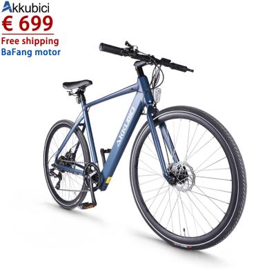 China Akkubici e-bike 700c 28 urban zoll drive Bafang rear electric bike 36V 250W commuters free shipping Eu warehouse for sale