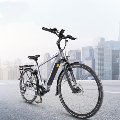 China EU bafang M200 aluminum alloy Akkubici urban e-cycle 36V 250W mid drive motor city running ebike 700c 28er tire for sale