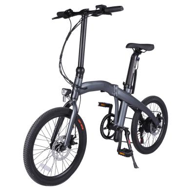 China Aluminum Alloy Premium 20 Inch 6061 Aluminum Alloy Mini 36V 250W Electric Bicycle Frame Folding Electric Bike for sale