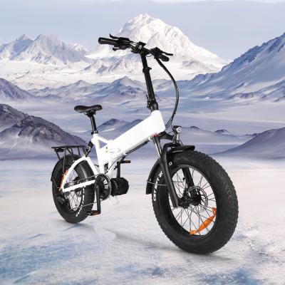 China AKKUBICI aluminum alloy customized bafang mid drive electric motor 48v 1000w folding fat tire full suspension bike for sale