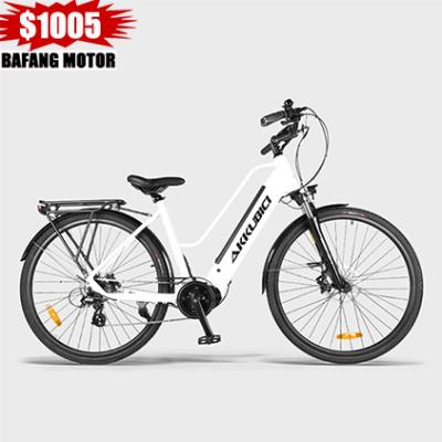 China 250 watt Eu warehouse torque sensor mid drive Akkubici CE CERT electric bike aluminum alloy ebike for adult for sale