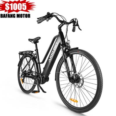 China Aluminum Alloy Akkubici CE CERT Motor City e Bike 250w Mid Electric Bike High Setting Trekking Electric Bicycles for sale