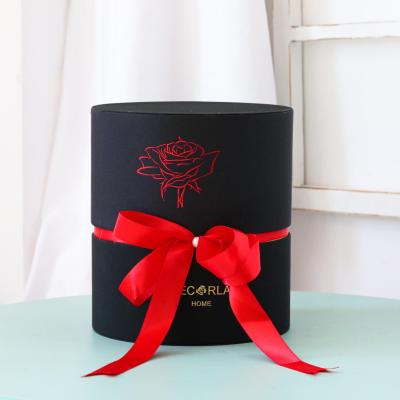 China Fashional Beautiful Real Touch Natural Floral Rose Eternal Gift Preserved Roses In Box for sale