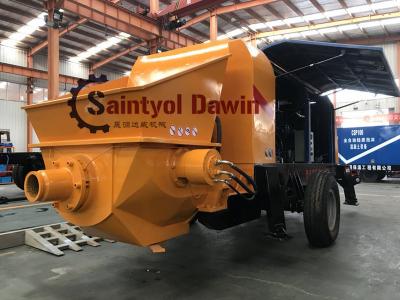 China Powerful 30 m3/hr ~80 m3/hr trailer hydraulic concrete pump with diesel or electric power for sale