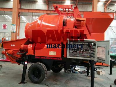 China JBT30 30m3/Hr Trailer Hydraulic Electric Power Concrete Mixer Pump with 450L mixing Drum for sale