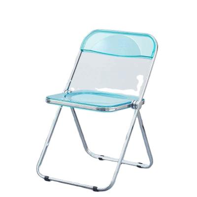 China Foldable Transparent Folding Chair Office Computer Exhibition Hotel Chair Wedding Computer Reception Chair for sale