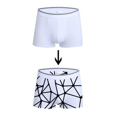 China Breathable No Min Order Sublimation Polyester Breathable White Blank Boxers for sale