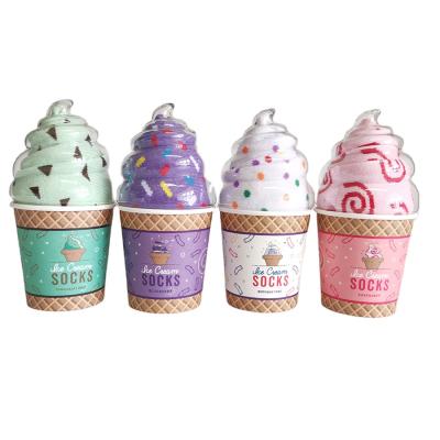 China Recyclable Custom Ice Cream Cup Socks Packaging Box for sale