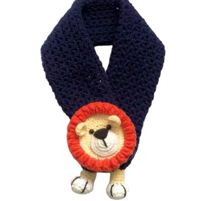 China High Quality Cotton Voile Women's Long Cartoon Lion Scarf for sale