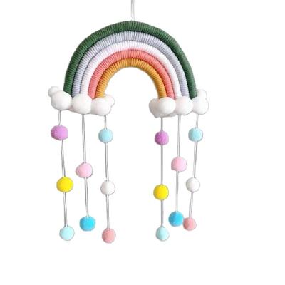 China Fashion Lace Design Minimalist Rope Rainbow Wall Hanging Decoration for sale