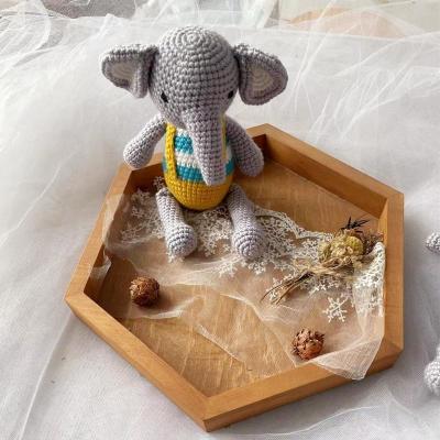 China Handmade Cotton Woven Plush Elephant Doll for sale