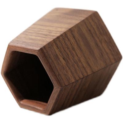 China Nordic Creative Multifunctional Style Solid Wood Pen Holder For Desktop Minimalist Stationery Desktop Storage for sale