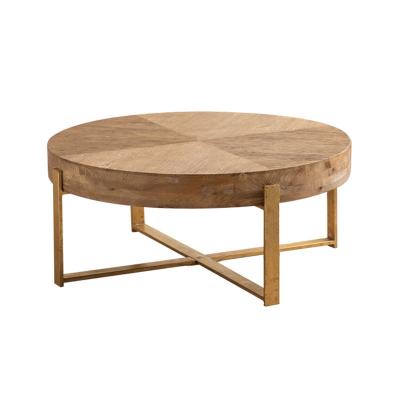 China Small Vintage Side Table Modern Vintage Living Room Side Table Solid Wood Round Table for sale