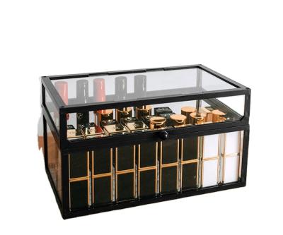 China Factory Direct Selling Viable Trash Bin and Plastic Small Transparent Multifunctional Organizer for Lipstick Makeup Storage Box for sale