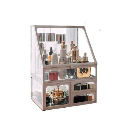 China New Product Viable Wholesale Stackable Cosmetic Organizer Case Transparent Jewelry Case OEM China Makeup Storage Box for sale