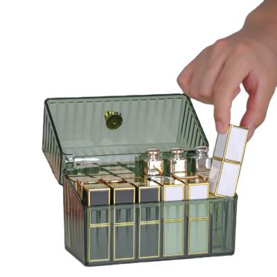 China Bin Brush Sustainable Holder Organizer Makeup Promotion Desktop Cosmetic Storage Box for sale