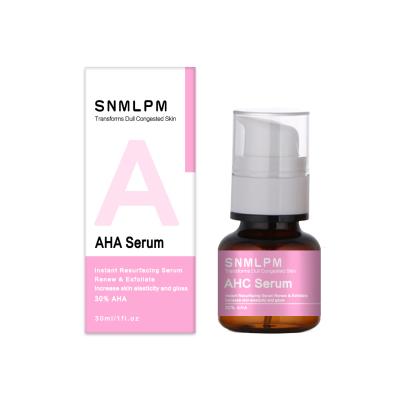 China SNMLPM Facial Serum AHA Serum 30% Acne Exfoliator 30ml OEM AHA Anti Aging Solution Serum Skin Face Serum for sale