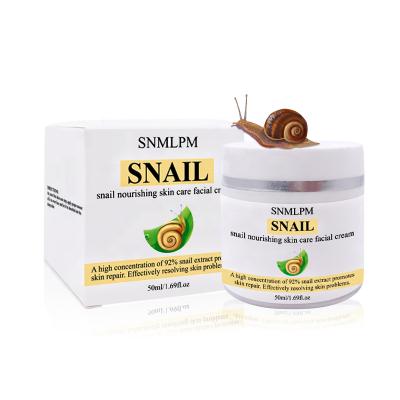 China Nourishing Snail Face Cream Snail Whitening Cream Brightening Anti Wrinkle Skin Care Snail Repairing Cream for sale