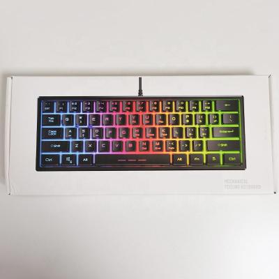 China RGB Artificial Light Laser GK61 Mini Mobile Keyboard Wholesale Programmable Mechanical Gaming Keyboard for sale