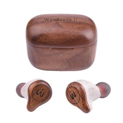 China Hot Selling TWS Amazon Woodiness Retro Wireless Earphone Microphone Waterproof Wireless Headset for sale