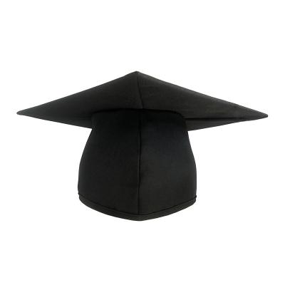 China School Customized Classic Black Graduation Matte Cap With Elastic for sale