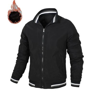 China Waterproof Men's Winter Windbreaker Zip Jacket 5XL With Fleece Lining Multi Color Men Flight Jacket Design Black Jackets For Men for sale