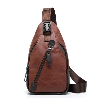 China PU PU leather chest bags fashion messenger Sling bag for mens bags chest shoulder crossbody Satchel for sale