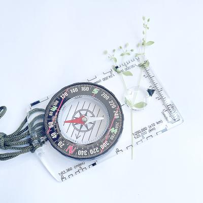 China Mapping Orienteering Scale Ruler Map Portable Acrylic Compass for sale