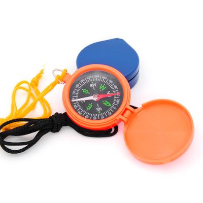 China Mini Pocket Compass Promotion Gift Colorful Plastic Pocket Compass With String Kids Compass for sale