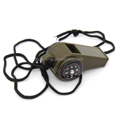 China Plastic Explorer 3 in 1 Outdoor Emergency Survival Signal Whistle with Thermometer and Compass for sale