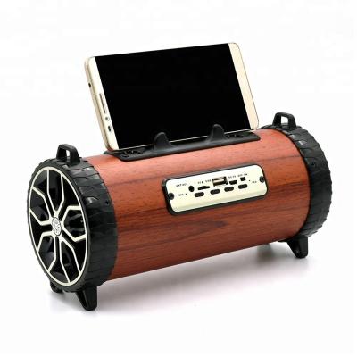 China High Fidelity Wooden Bazooka 5W*2 Wireless Speaker With Double Air Guide Pipe And 360 Degree Surround Stereo for sale