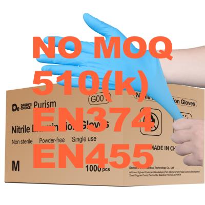 China Medical Disposable Gloves 510(k) Medical Examination Nitrile Protective Glove for sale