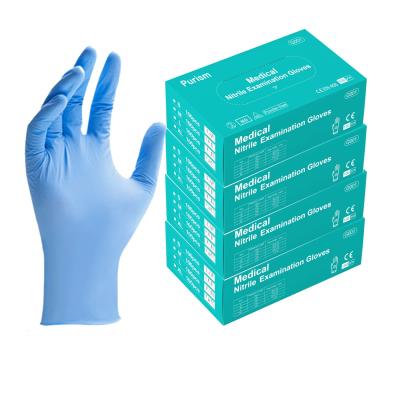 China Disposable Medical Examination Gloves EN455 CE Nitrile Medical Nitrile Gloves for sale