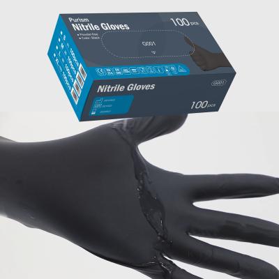 China Black Hand Protection Nitrile Glove Manufacturers EN374 Gloves Supplier for sale