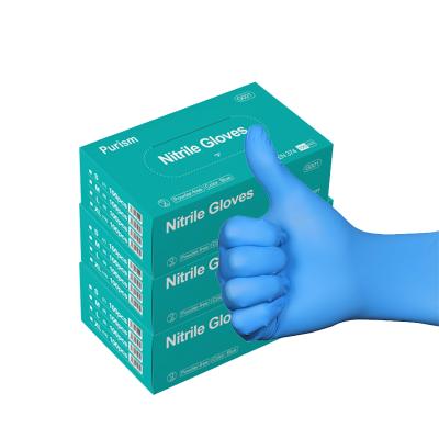 China Hand Protection Nitrile Glove EN374 Made In China Food Handle Textured Examination Gloves for sale