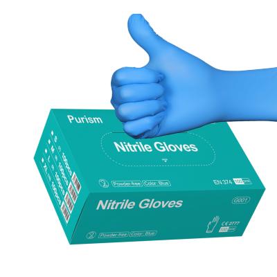 China Disposable High Protective Hands Protection Glove Tear Resistance Pure Nitrile Gloves for sale