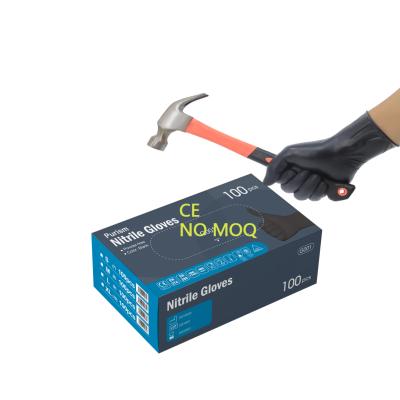 China Disposable Hand Protection Nitrile Gloves Black With CE Certificate Hygiene Glove In Bulk for sale