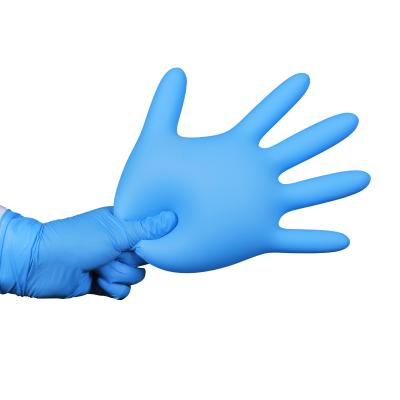 China Disposable Medical Examination Nitrile Gloves Sample Sanitary Facility Blue Nitrile Gloves EN455 for sale