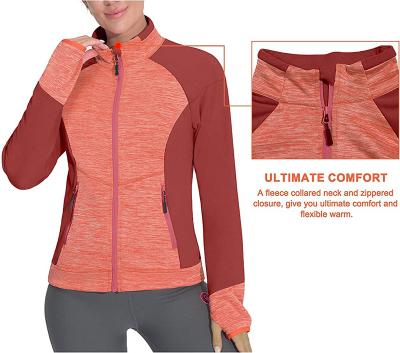 China Women's Full Zip Warm Breathable Lightweight Running Jacket for sale