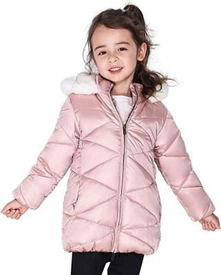 China Girls Waterproof Winter Hooded Coated With Sherpa Flee Lining for sale