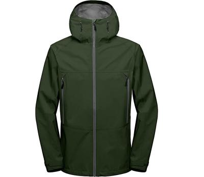 China Waterproof 3 layer hgih lightweight performance adventure rain windproof jacket for men for sale