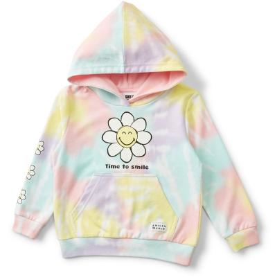 China Anti-pilling girls all over printed cotton hoodie for sale