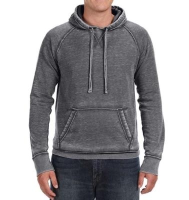 China CVC Vintage Men's Breathable Acid Wash Hoodie Dirty Wash Hoodie Non Pilling Hoodie for sale